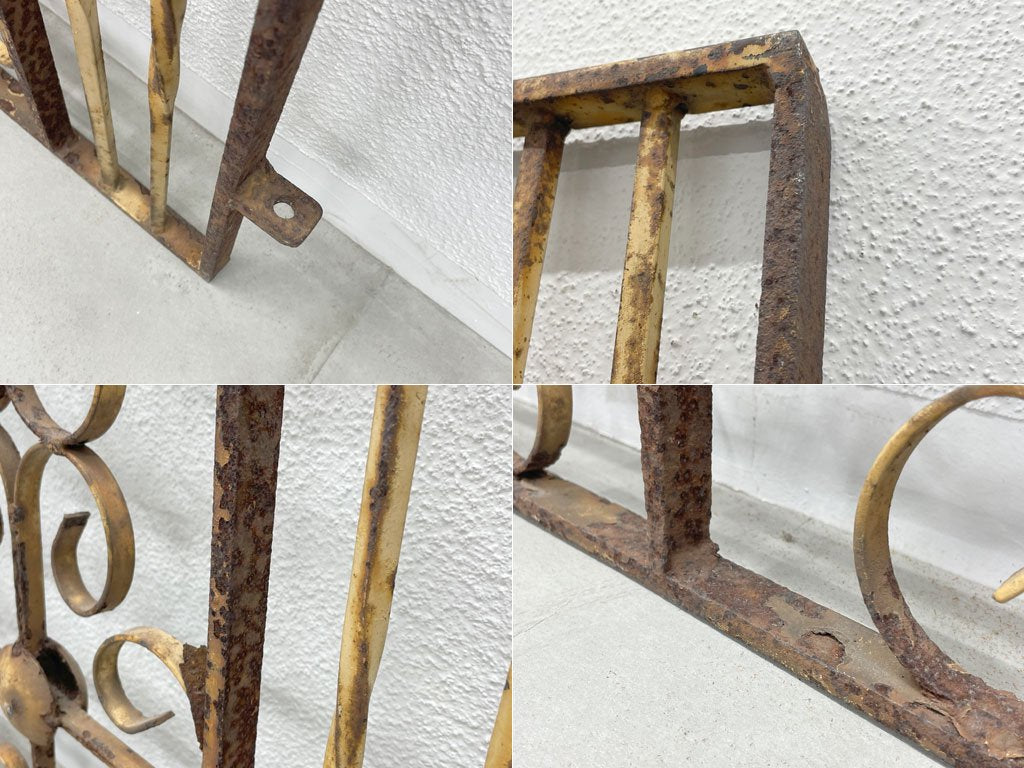 フランスビンテージ アイアン グリルドア Iron door ガーデン フェンス 扉 ブロカント シャビーシック アトリエ コベントガーデン 什器 〓