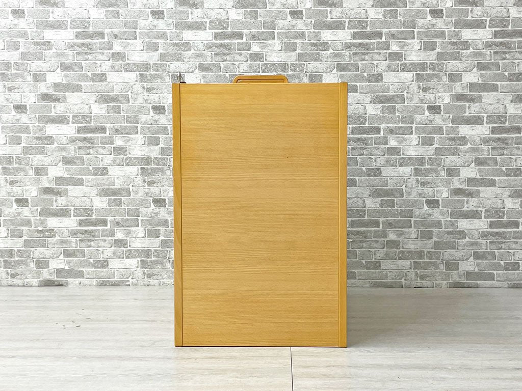 ラボファ Labofa ビーチ材 デスクキャビネット ワゴン ファイリングドロワー 2段 鍵付き デンマーク製 北欧家具 ●
