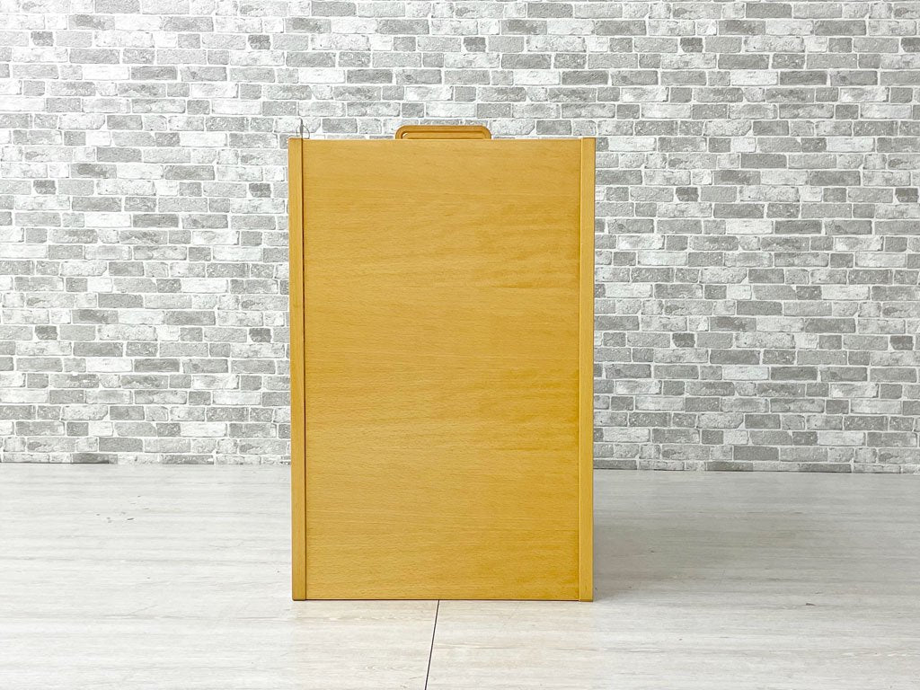 ラボファ Labofa ビーチ材 デスクキャビネット ワゴン 3段 鍵付き デンマーク製 北欧家具 ●