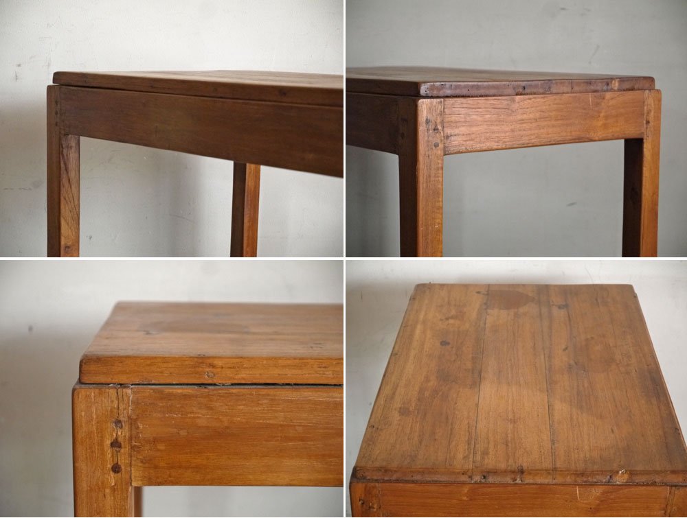 オールドチーク Old Teak ワークテーブル W60cm オケージョナルテーブル 古材 ■