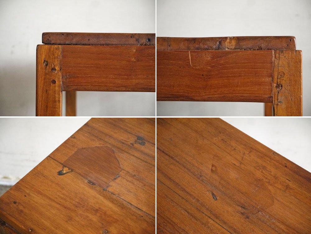 オールドチーク Old Teak ワークテーブル W60cm オケージョナルテーブル 古材 ■