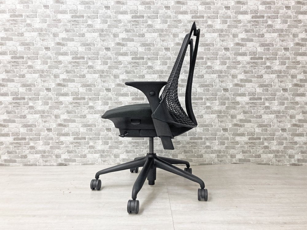 ハーマンミラー Herman Miller セイルチェア SAYL CHAIR デスクチェア オフィスチェア ブラック 2020年製 美品 ●