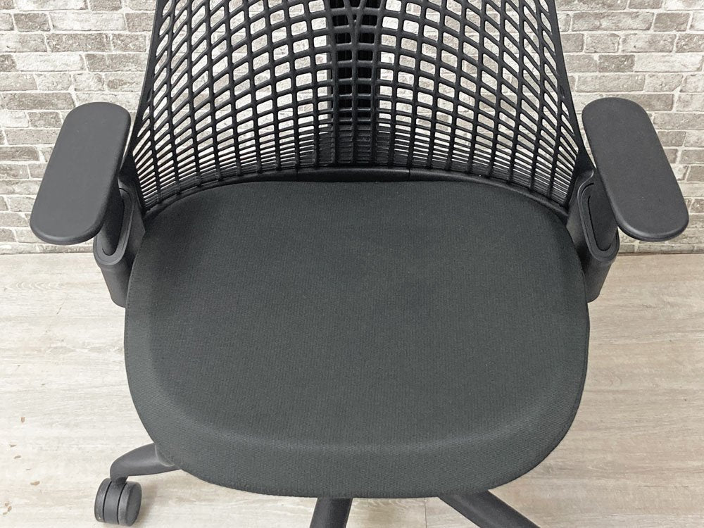 ハーマンミラー Herman Miller セイルチェア SAYL CHAIR デスクチェア オフィスチェア ブラック 2020年製 美品 ●