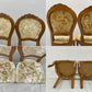 ヨーロピアンクラシカル デザイン European Classical design ダイニングチェア 猫脚 ファブリック イタリア ロココ調 2脚セット 〓