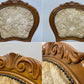 ヨーロピアンクラシカル デザイン European Classical design ダイニングチェア 猫脚 ファブリック イタリア ロココ調 2脚セット 〓