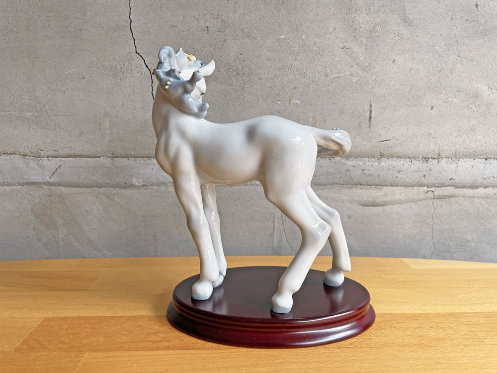 リヤドロ LLADRO 十二支コレクション The Horse 馬 干支 陶器 フィギュリン 台座 箱付き スペイン製 定価\71,500- ♪