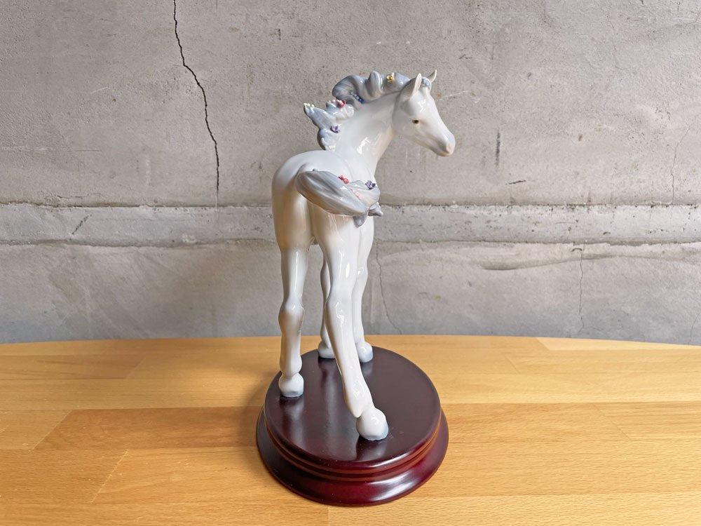 リヤドロ LLADRO 十二支コレクション The Horse 馬 干支 陶器 フィギュリン 台座 箱付き スペイン製 定価\71,500- ♪