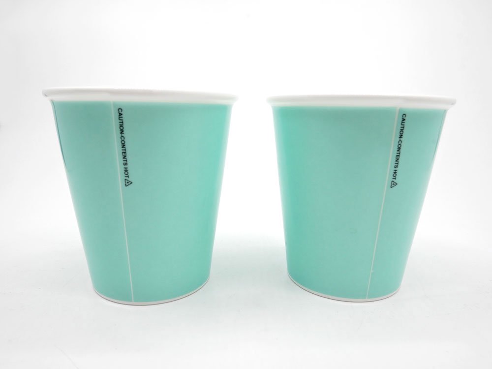 ティファニー Tiffany & Co. エブリデイオブジェクト Everyday Object ボーンチャイナ ペーパーカップ タンブラー 2客セット 296ml ●