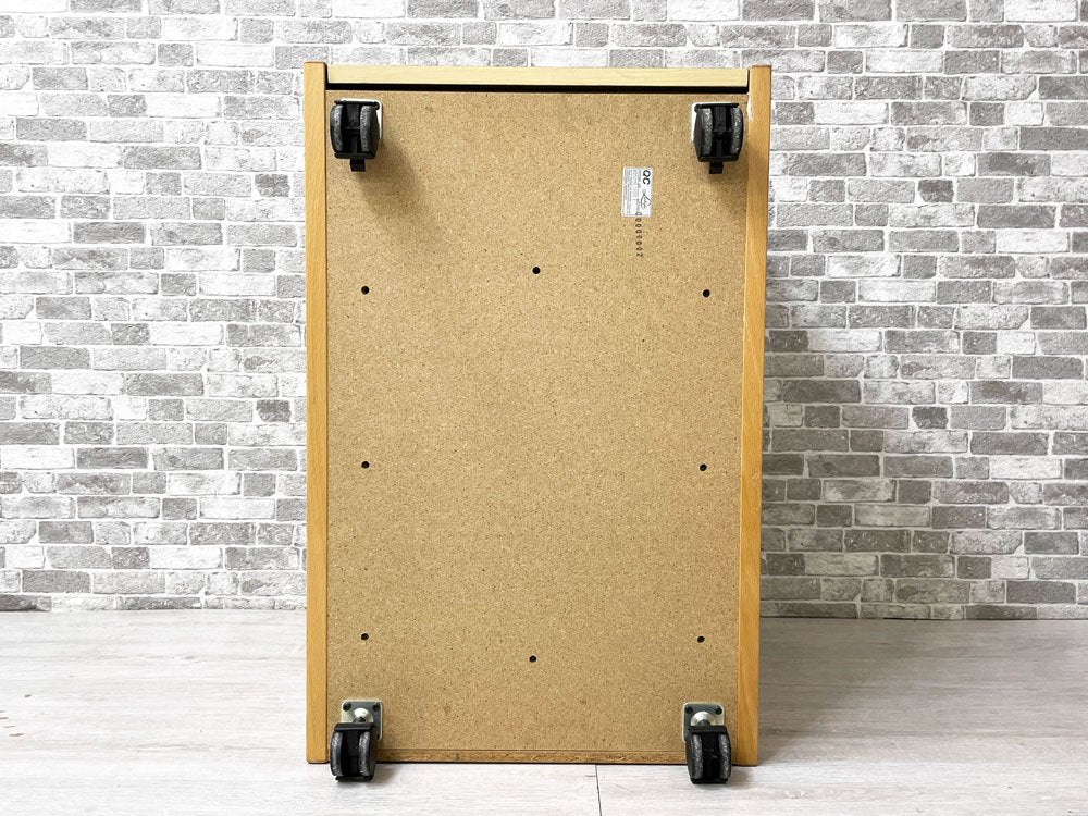 ラボファ Labofa ビーチ材 デスクキャビネット ワゴン ファイリングドロワー 3段 ファイル収納付 鍵付き デンマーク製 北欧家具 B ●