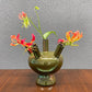 モバック Mobach ceramics フラワーベース 花瓶 Tulip vase グリーン ラスター H33cm オランダ ダッチビンテージ ミッドセンチュリー ●