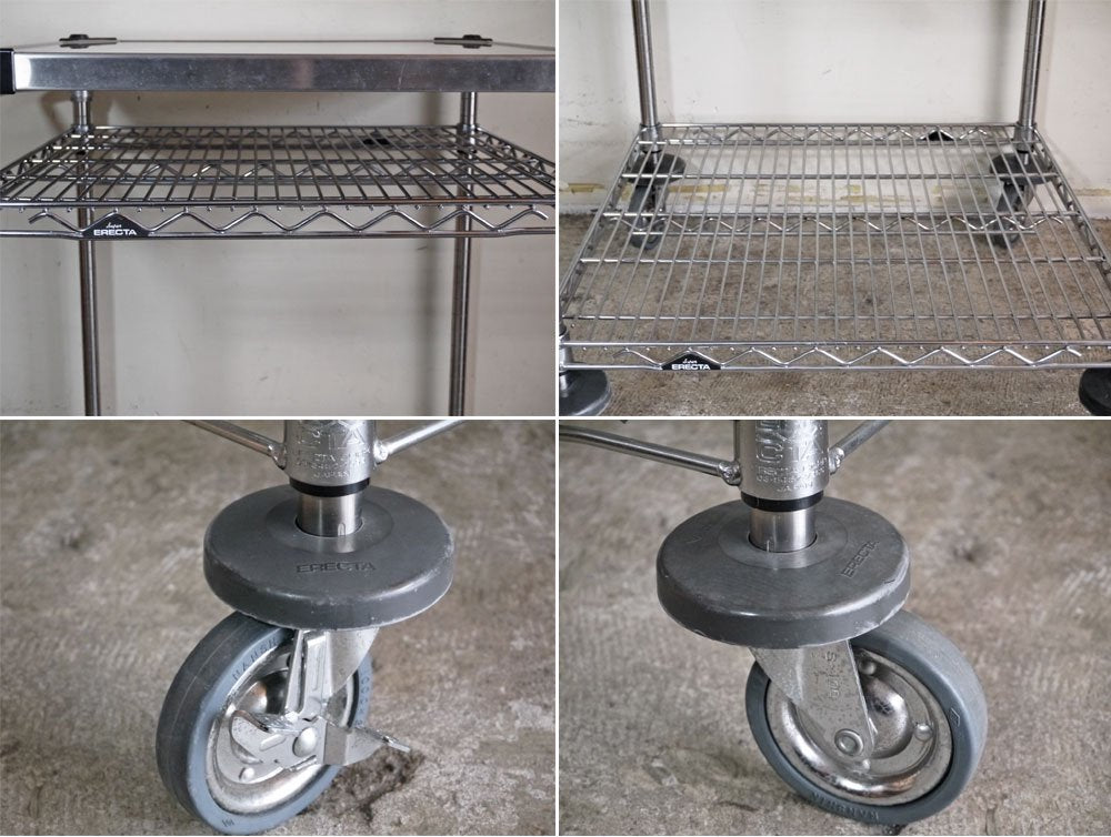 エレクター ERECTA スーパーシリーズ ステンレス キャスターワゴン ワーキングカート スーパーエレクター ■