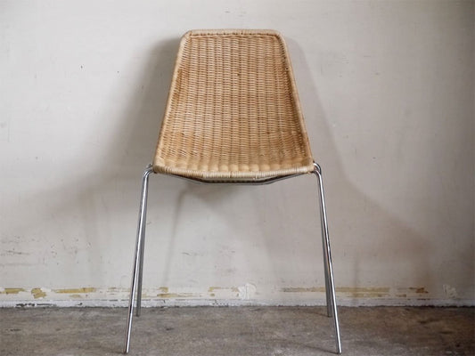 カンポ エ グラフィ Campo e Graffi バスケットチェア Basket Chair スタッキング ラタン イタリアンミッドセンチュリー ビンテージ C ■