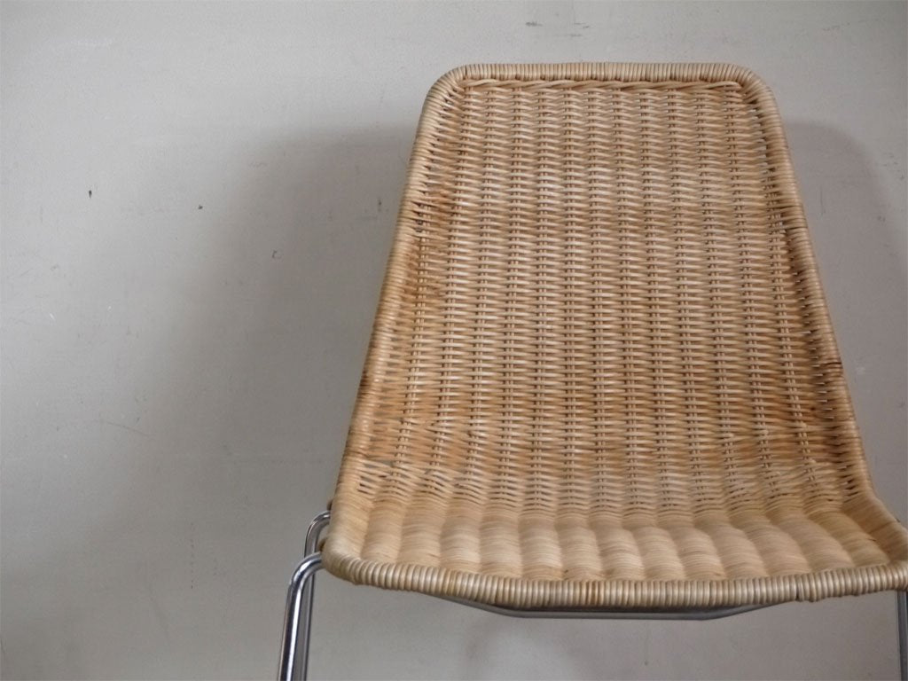 カンポ エ グラフィ Campo e Graffi バスケットチェア Basket Chair スタッキング ラタン イタリアンミッドセンチュリー ビンテージ A ■