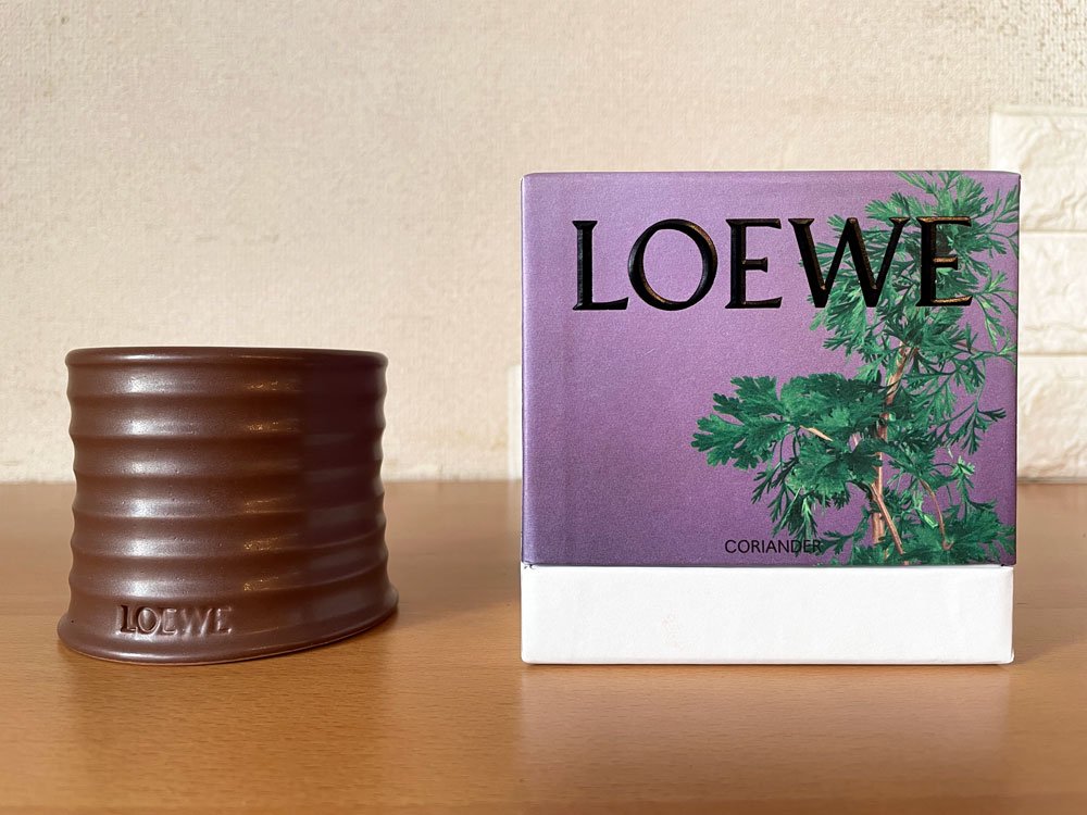 ロエベ LOEWE コリアンダー キャンドル ホームフレグランス 170g スモールサイズ テラコッタ 箱付 スペイン ◎