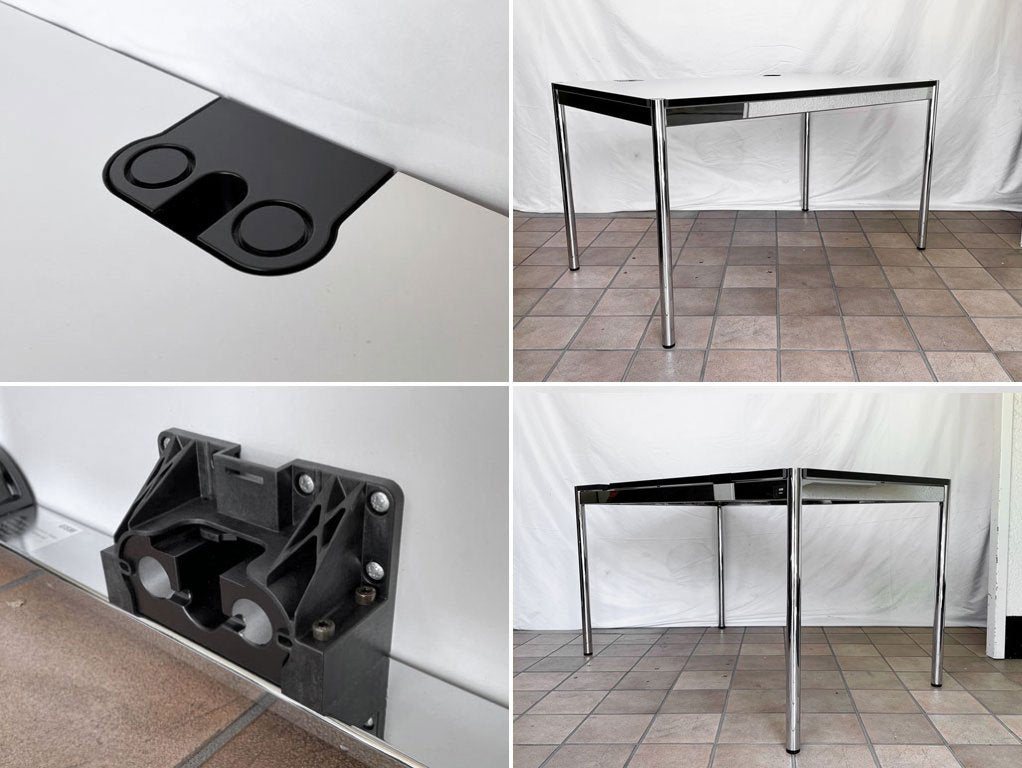 USMハラー USM Haller モジュラーファニチャー Modular Furniture ハラーテーブル プラス デスク ホワイトラミネート アクセスポイント W125cm ◇