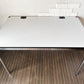 ユーエスエムハラー USM Haller モジュラーファニチャー ハラーテーブル プラス ホワイトラミネート天板 W125×D75cm アクセスポイント&高さ調節機能付 ◎