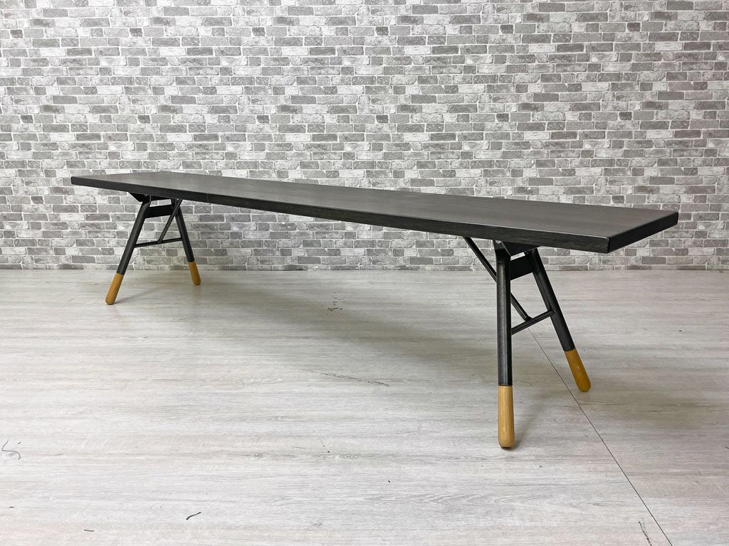 ロスタイン Lostine ブランデーワインベンチ Brandywine Bench W183cm オーク材×スチール インダストリアル アメリカ 参考定価10万円 ●