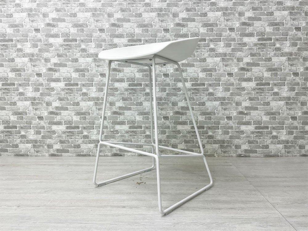 ヘイ HAY アバウト ア スツール ハイ ABOUT A STOOL AAS38 HIGH H85cm ホワイト ポリプロピレン スチール 北欧 デンマーク モダン 定価￥44,000- ●