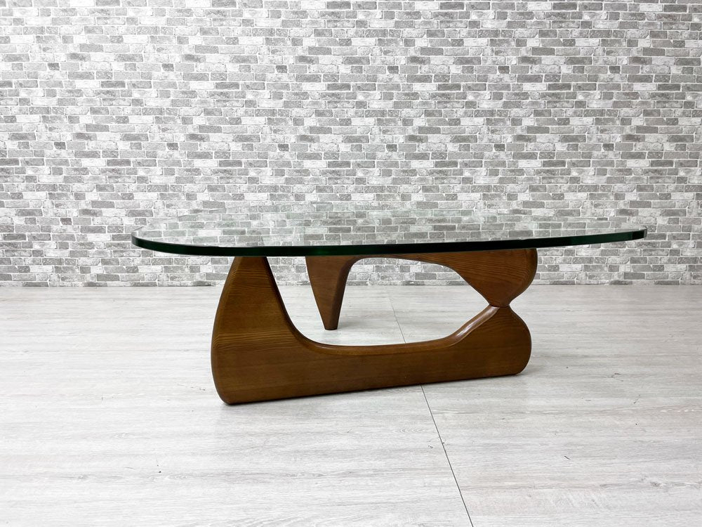 イサムノグチ Isamu Noguchi コーヒーテーブル Coffee Table リプロダクト品 ガラス天板厚20mm デザイナーズ家具 名作 IDC大塚家具取扱 ●