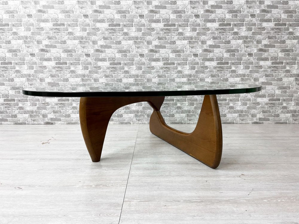 イサムノグチ Isamu Noguchi コーヒーテーブル Coffee Table リプロダクト品 ガラス天板厚20mm デザイナーズ家具 名作 IDC大塚家具取扱 ●