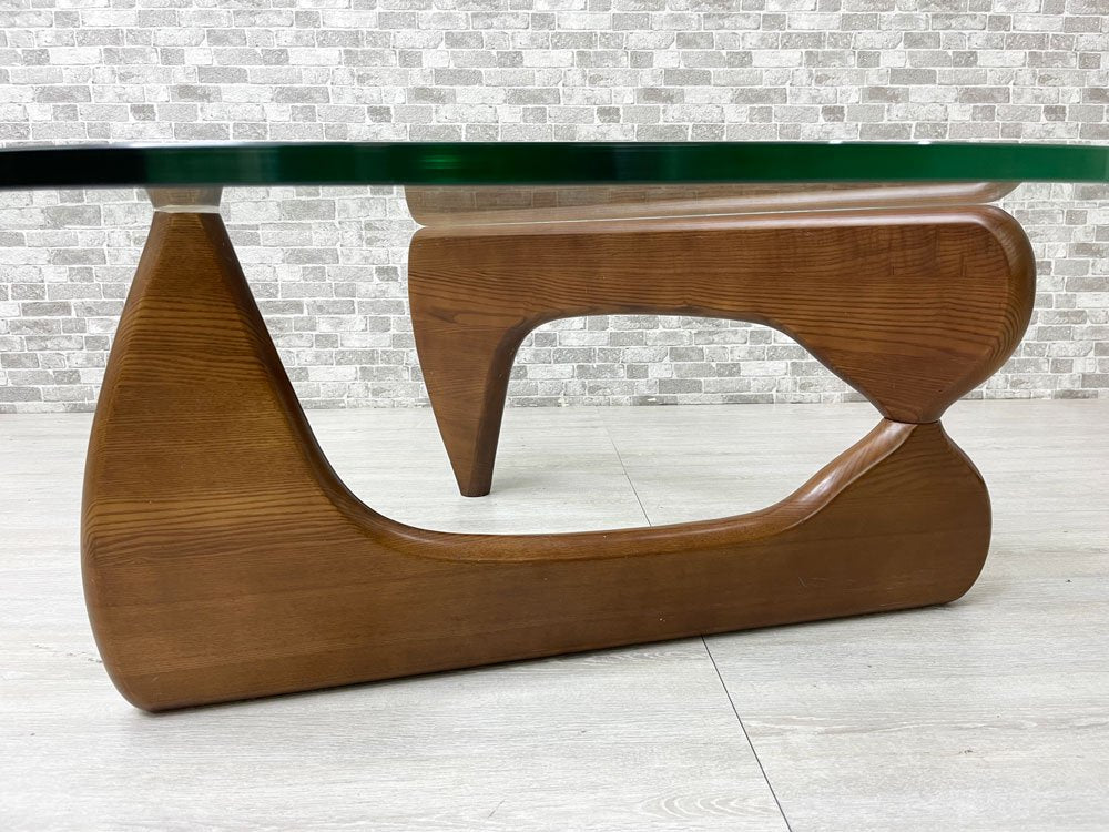 イサムノグチ Isamu Noguchi コーヒーテーブル Coffee Table リプロダクト品 ガラス天板厚20mm デザイナーズ家具 名作 IDC大塚家具取扱 ●