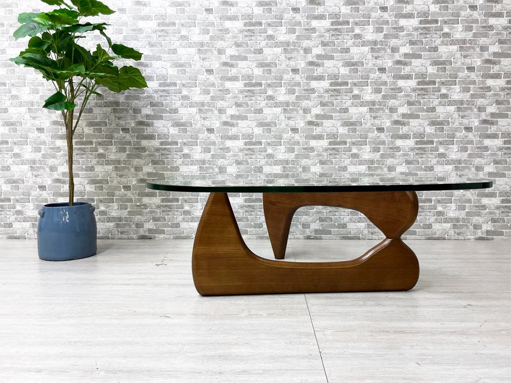 イサムノグチ Isamu Noguchi コーヒーテーブル Coffee Table リプロダクト品 ガラス天板厚20mm デザイナーズ家具 名作 IDC大塚家具取扱 ●