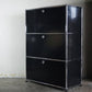 USMハラー USM Haller モジュラーファニチャー ハラーシステム キャビネット グラファイトブラック 1列3
段 フリッツ・ハラー ■