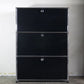 USMハラー USM Haller モジュラーファニチャー ハラーシステム キャビネット グラファイトブラック 1列3
段 フリッツ・ハラー ■