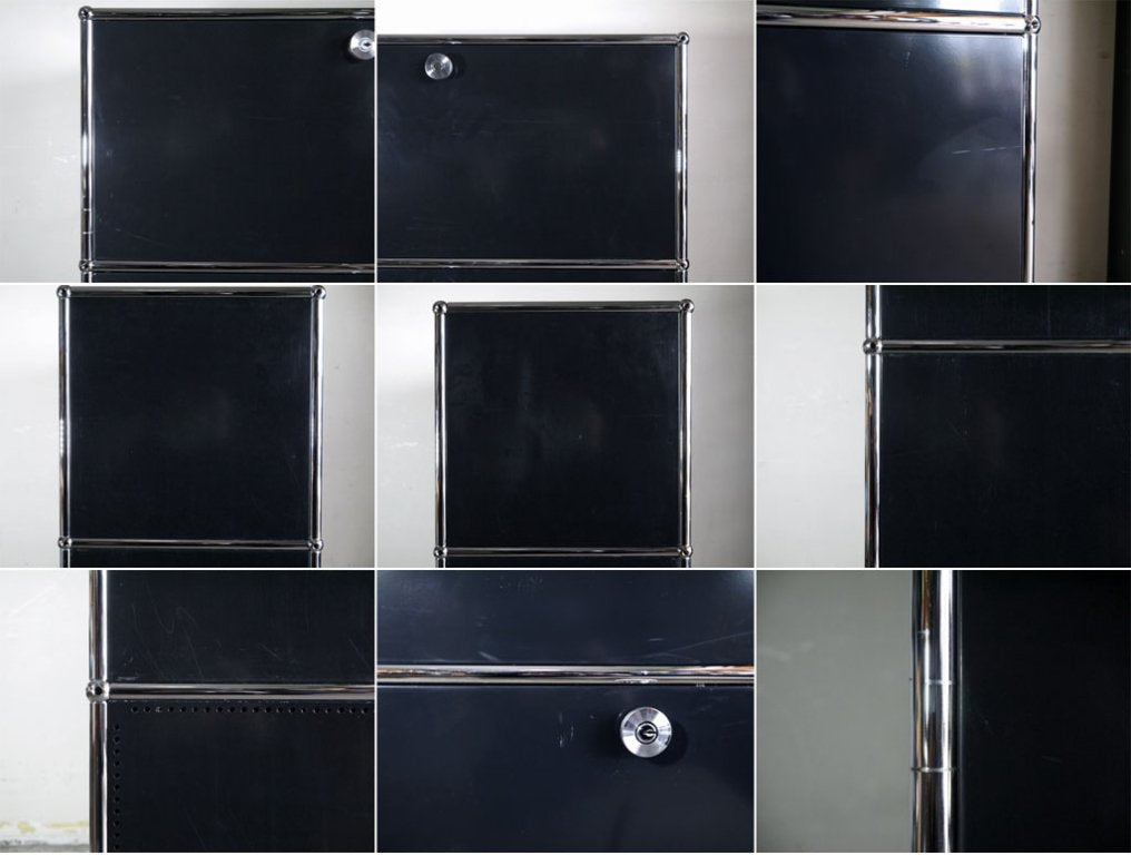 USMハラー USM Haller モジュラーファニチャー ハラーシステム キャビネット グラファイトブラック 1列3
段 フリッツ・ハラー ■