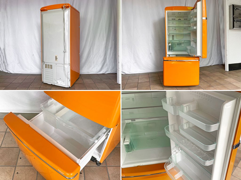 ナショナル National ウィル フリッジ WiLL FRIDGE 冷蔵庫 オレンジ 2001年製 260L レトロ 廃番 希少カラー  ◇