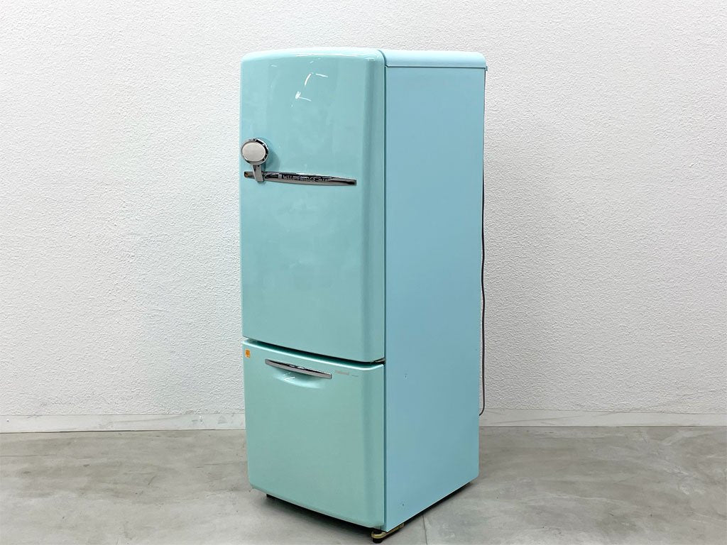 ナショナル National ウィル WiLL Fridge mini 冷蔵庫 162L ターコイズ 2005年製 レアカラー オリジナル ノスタルジックデザイン 〓