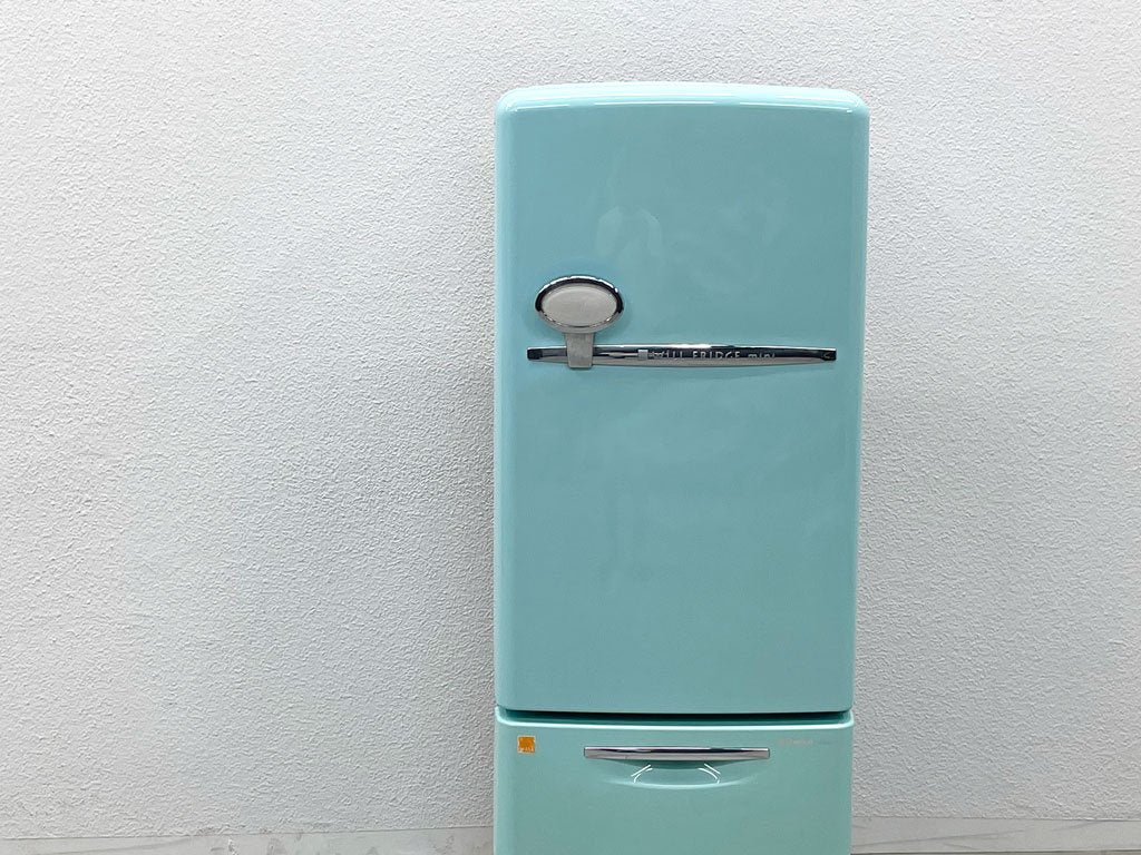 ナショナル National ウィル WiLL Fridge mini 冷蔵庫 162L ターコイズ 2005年製 レアカラー オリジナル ノスタルジックデザイン 〓