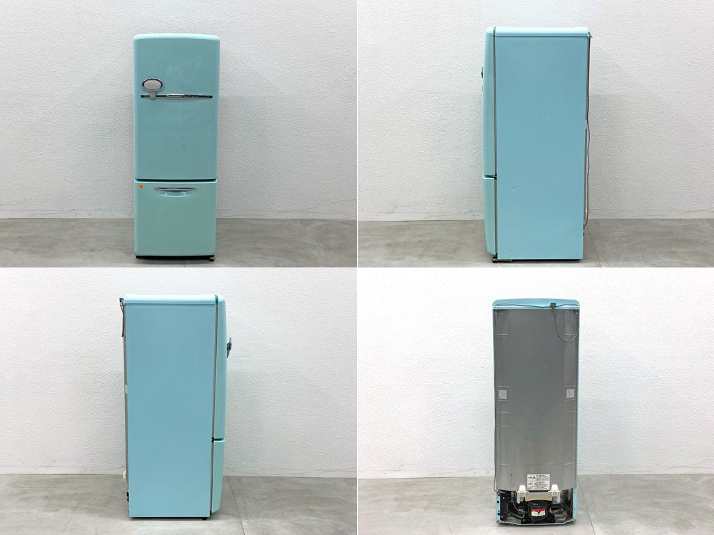 ナショナル National ウィル WiLL Fridge mini 冷蔵庫 162L ターコイズ 2005年製 レアカラー オリジナル ノスタルジックデザイン 〓