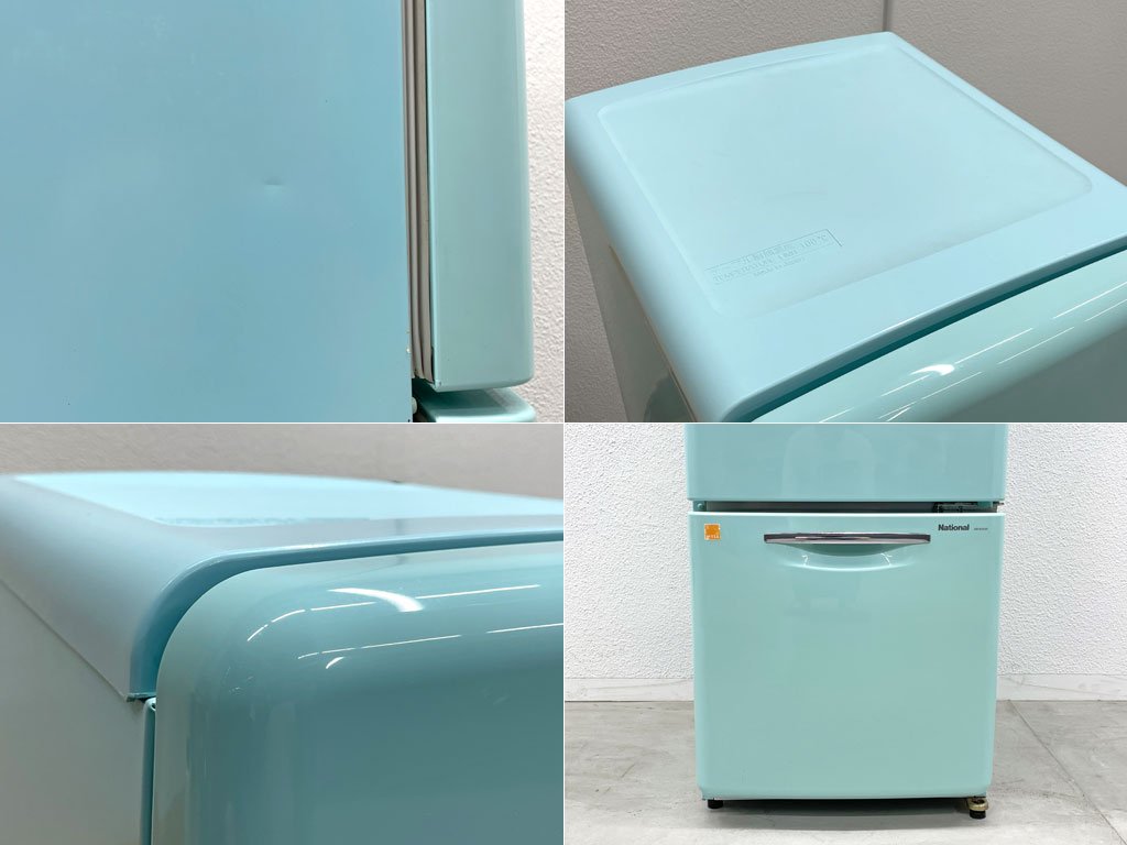 ナショナル National ウィル WiLL Fridge mini 冷蔵庫 162L ターコイズ 2005年製 レアカラー オリジナル ノスタルジックデザイン 〓