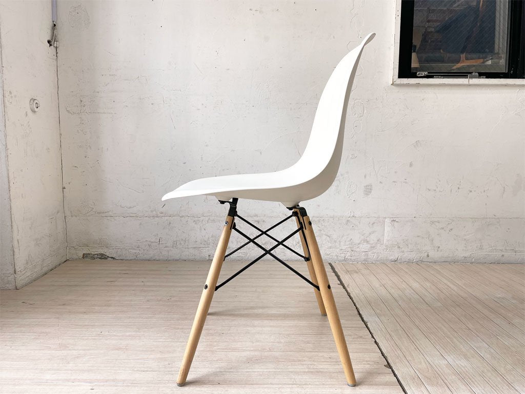 ハーマンミラー Herman Miller サイドシェルチェア ポリプロピレン ホワイト ドゥエルレッグ C&R イームズ ミッドセンチュリー A ★