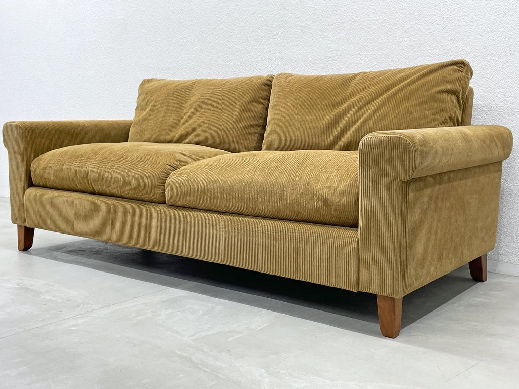 トラックファニチャー TRUCK FURNITURE FKソファ FK SOFA 3シーターソファ F-21 グリーン コーデュロイ カバーリング 〓