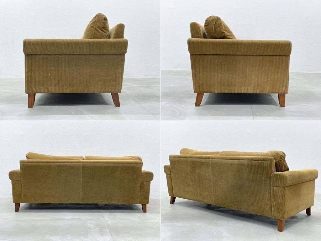 トラックファニチャー TRUCK FURNITURE FKソファ FK SOFA 3シーターソファ F-21 グリーン コーデュロイ カバーリング 〓