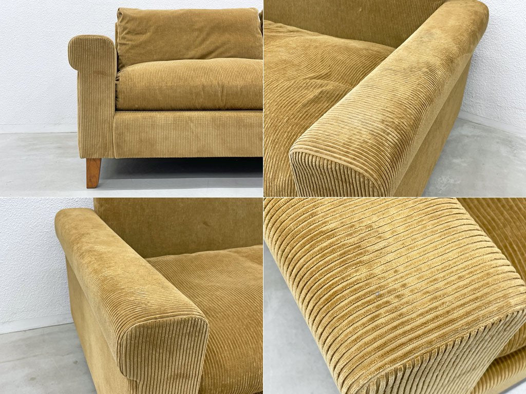 トラックファニチャー TRUCK FURNITURE FKソファ FK SOFA 3シーターソファ F-21 グリーン コーデュロイ カバーリング 〓