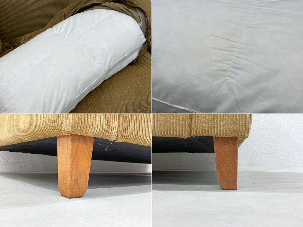 トラックファニチャー TRUCK FURNITURE FKソファ FK SOFA 3シーターソファ F-21 グリーン コーデュロイ カバーリング 〓