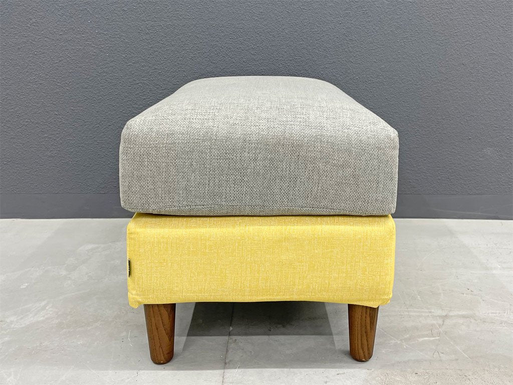 ケユカ KEYUCA アコード acode オットマン スツール Ottoman stool イエロー×グレー フルカバーリング 〓