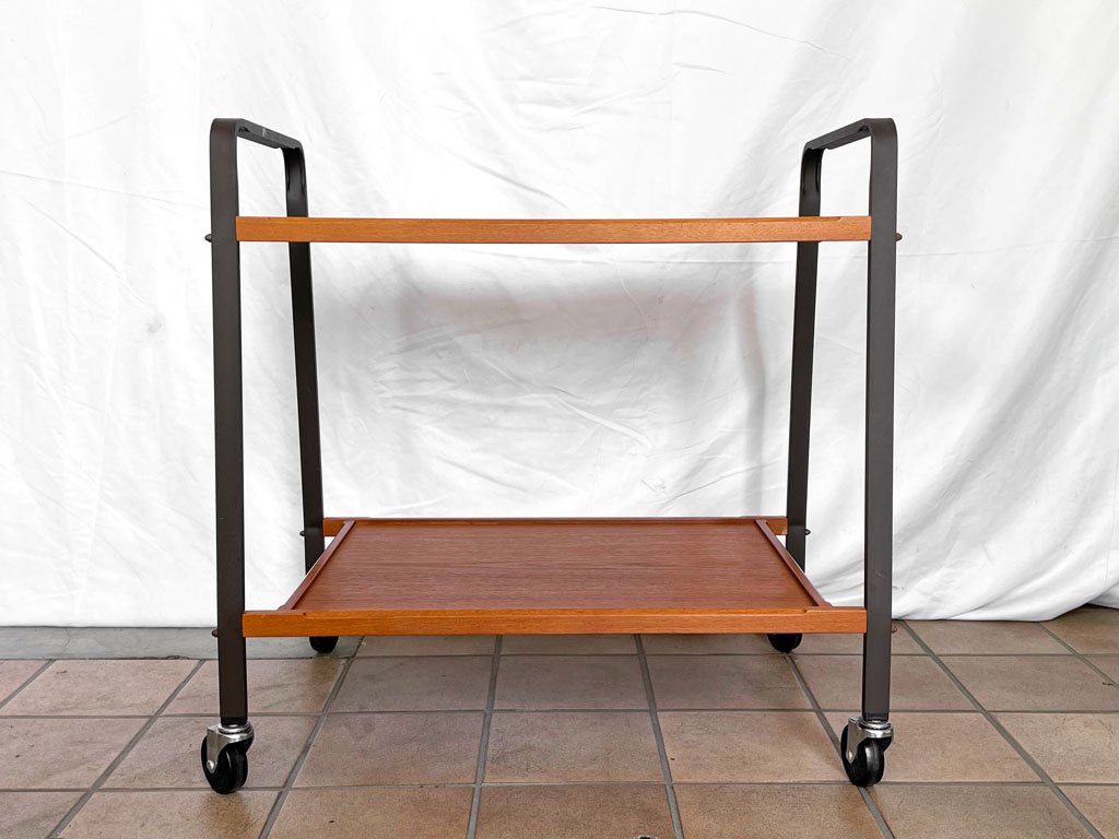 トラックファニチャー TRUCK FURNITURE サービングカート SERVING CART チーク材 キャスターワゴン 廃番 ◇