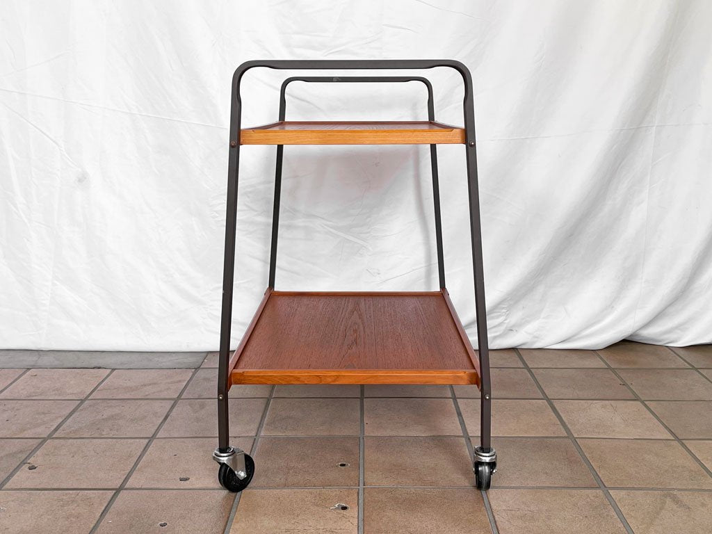 トラックファニチャー TRUCK FURNITURE サービングカート SERVING CART チーク材 キャスターワゴン 廃番 ◇