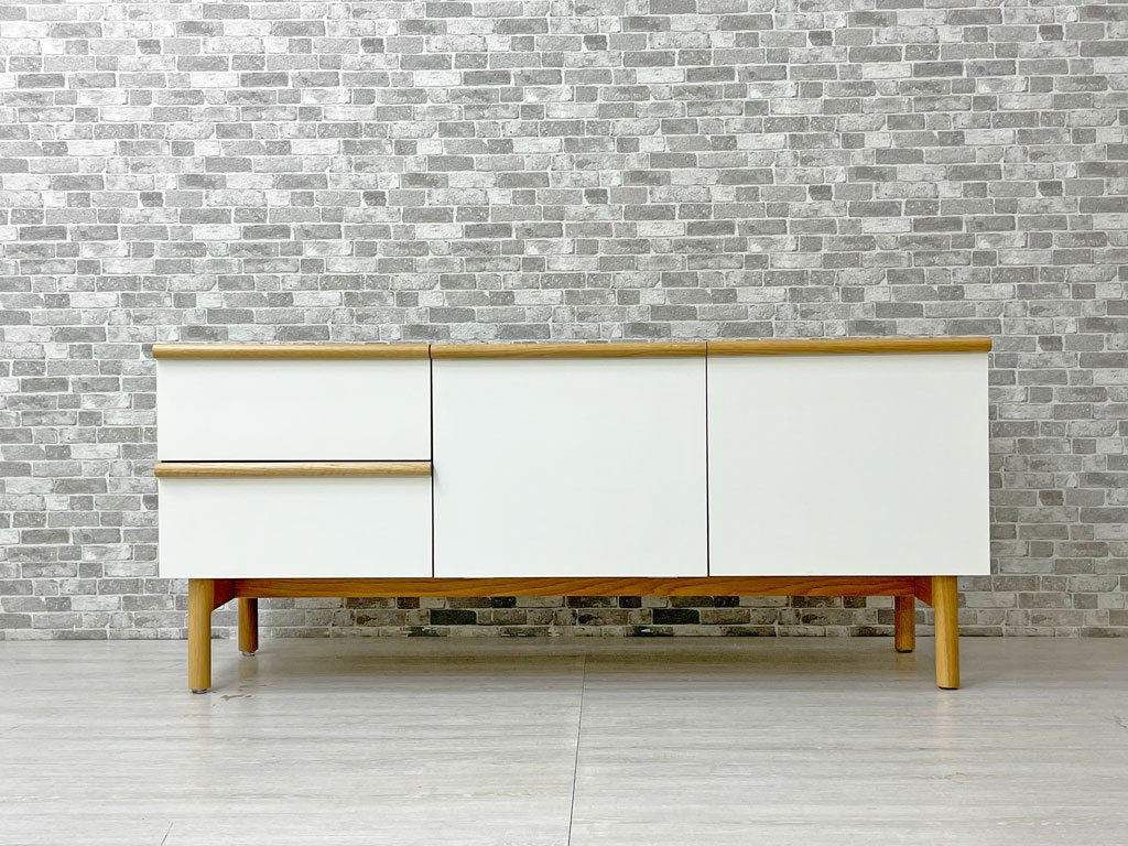 イデー IDEE スティルト サイドボード L STILT SIDEBOARD オーク材 ホワイト W141cm AVボード マリナ・ボーティエ 定価￥99,900- ●