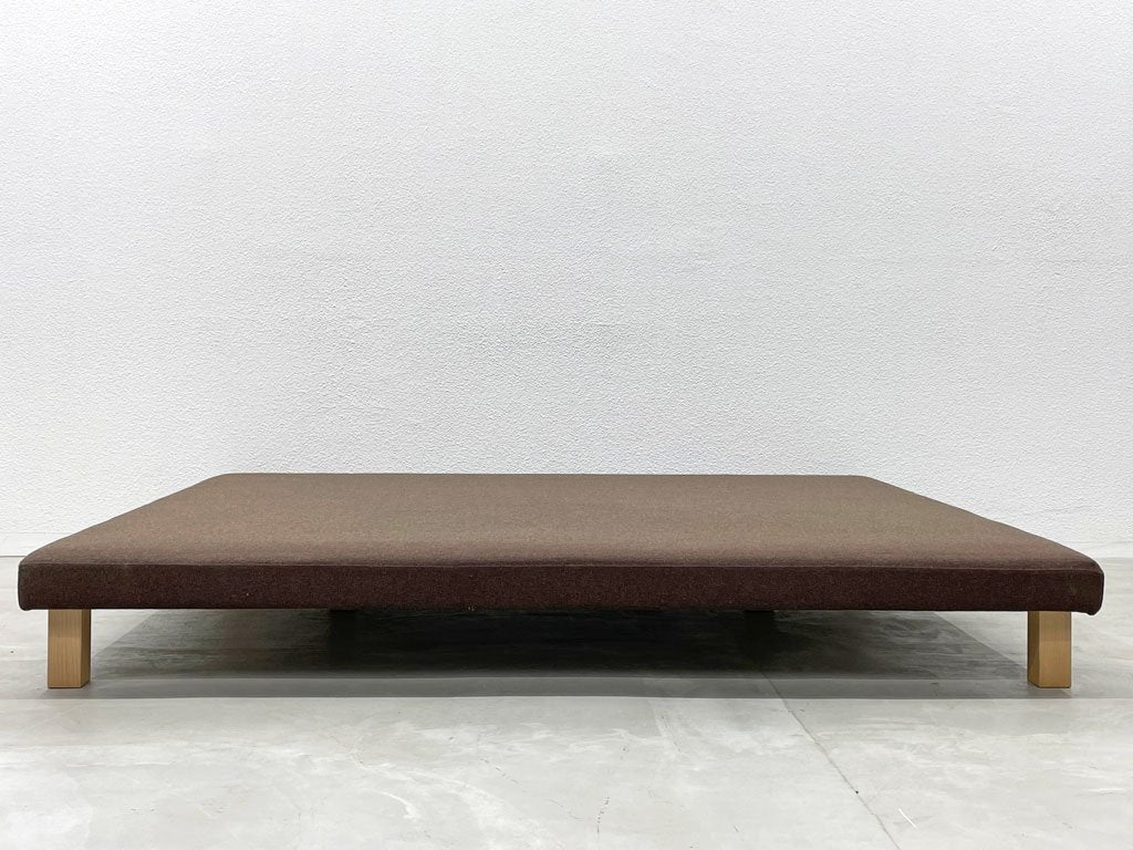 イデー IDEE チュルボ ベッド クイーンサイズ相当 TURBOT BED Queen size ロータイプベッド メープル脚 受注生産品 美品 〓