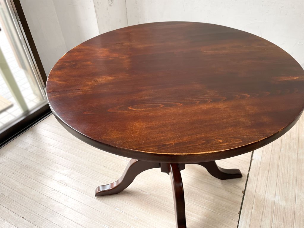 イデア IDEA チューリップ 90R テーブル TULIP 90R TABLE ビーチ材 ウォールナット塗装 ラッカー仕上げ 参考定価：￥49,700- ★