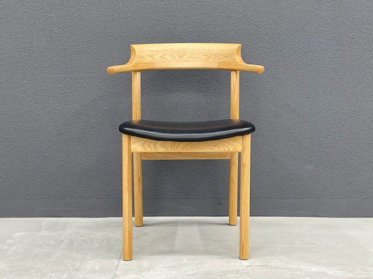 アクタス actus スープ アームチェア SOUP arm chair タイプC 本革 ブラックレザーシート 参考価格75,900円 受注生産品 〓