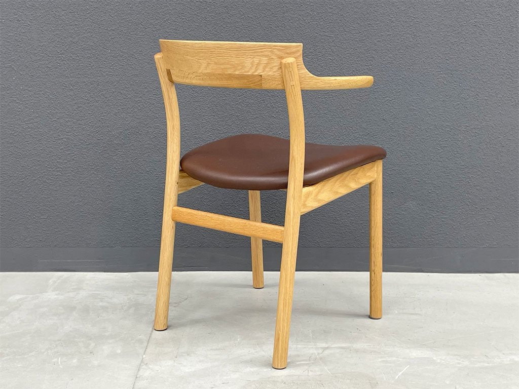 アクタス actus スープ アームチェア SOUP arm chair タイプC 本革 ブラウンレザーシート 参考価格75,900円 受注生産品 〓