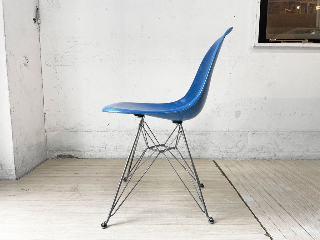 ハーマンミラー Herman Miller サイドシェルチェア セカンド 2nd ビンテージ ブルー FRP エッフェルベース イームズ ミッドセンチュリー  ★