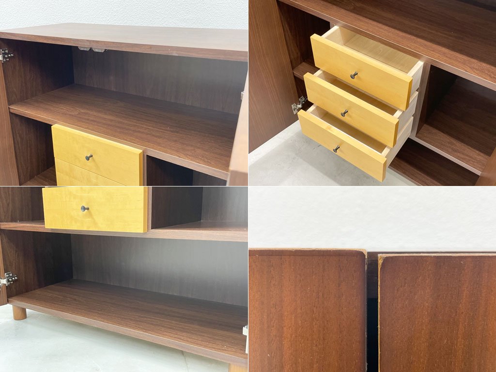 生松工芸 SEISYO FURNITURE コンフォートスタイル スポットミドルキャビネット ブックシェルフ リビングボード 大川家具 福岡 〓
