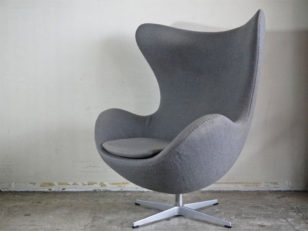 フリッツハンセン Fritz Hansen 3316 エッグチェア EGG CHAIR グレー ファブリック ラウンジチェア アルネ・ヤコブセン デンマーク ■